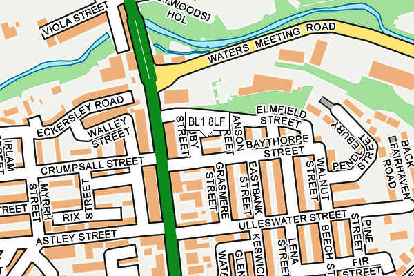 BL1 8LF map - OS OpenMap – Local (Ordnance Survey)
