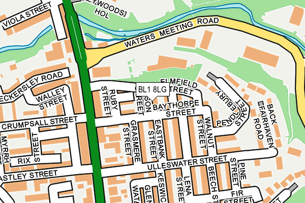 BL1 8LG map - OS OpenMap – Local (Ordnance Survey)