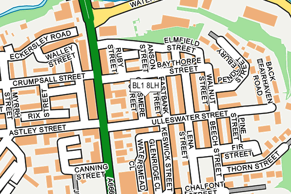BL1 8LH map - OS OpenMap – Local (Ordnance Survey)