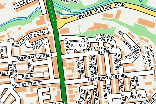 BL1 8LJ map - OS OpenMap – Local (Ordnance Survey)