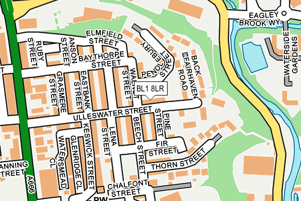 BL1 8LR map - OS OpenMap – Local (Ordnance Survey)