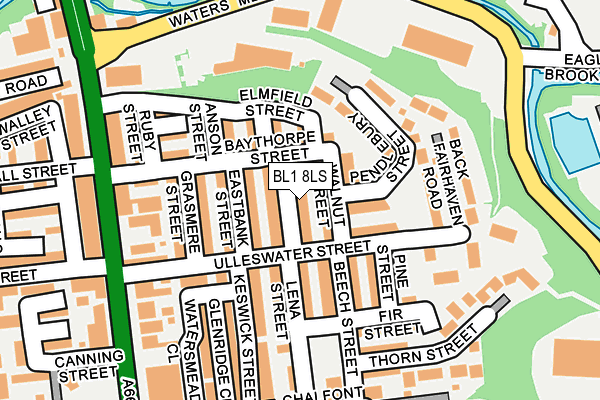 BL1 8LS map - OS OpenMap – Local (Ordnance Survey)