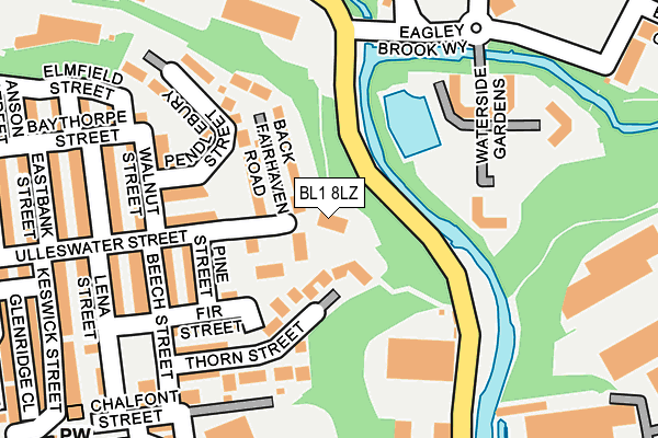 BL1 8LZ map - OS OpenMap – Local (Ordnance Survey)