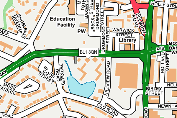 BL1 8QN map - OS OpenMap – Local (Ordnance Survey)