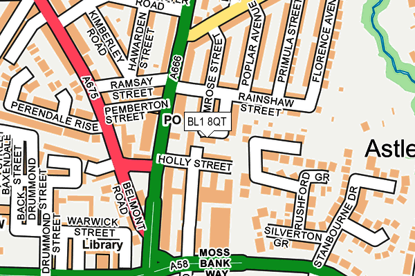 BL1 8QT map - OS OpenMap – Local (Ordnance Survey)