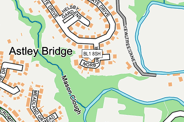 BL1 8SH map - OS OpenMap – Local (Ordnance Survey)