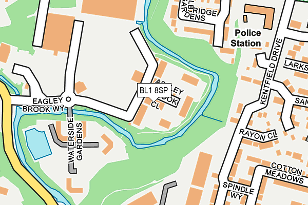 BL1 8SP map - OS OpenMap – Local (Ordnance Survey)