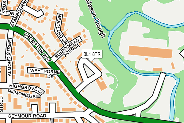 BL1 8TR map - OS OpenMap – Local (Ordnance Survey)