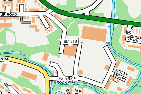BL1 8TS map - OS OpenMap – Local (Ordnance Survey)