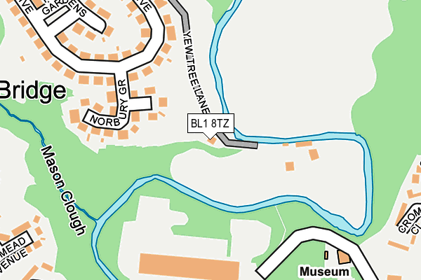 BL1 8TZ map - OS OpenMap – Local (Ordnance Survey)