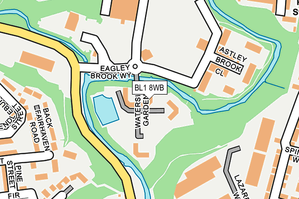 BL1 8WB map - OS OpenMap – Local (Ordnance Survey)