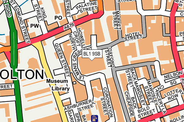 BL1 9SB map - OS OpenMap – Local (Ordnance Survey)