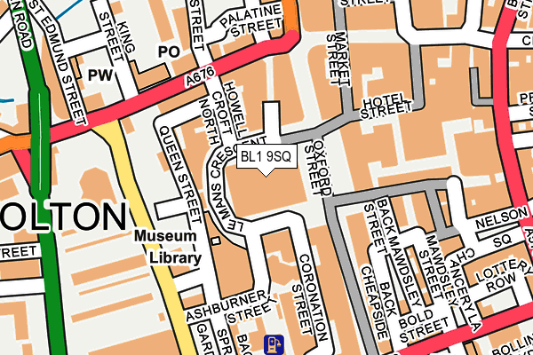 BL1 9SQ map - OS OpenMap – Local (Ordnance Survey)