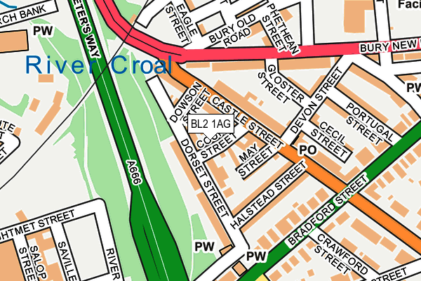 BL2 1AG map - OS OpenMap – Local (Ordnance Survey)