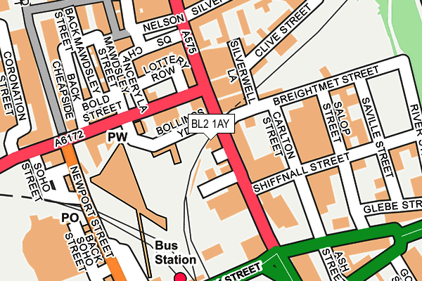 BL2 1AY map - OS OpenMap – Local (Ordnance Survey)