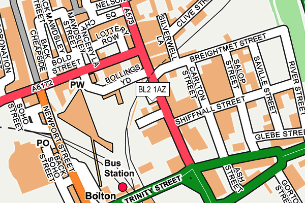 BL2 1AZ map - OS OpenMap – Local (Ordnance Survey)