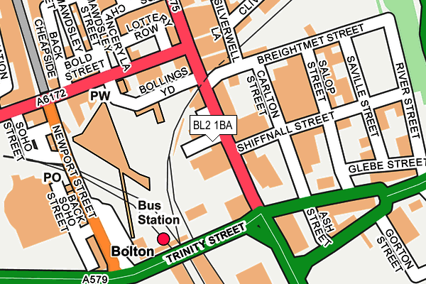 BL2 1BA map - OS OpenMap – Local (Ordnance Survey)
