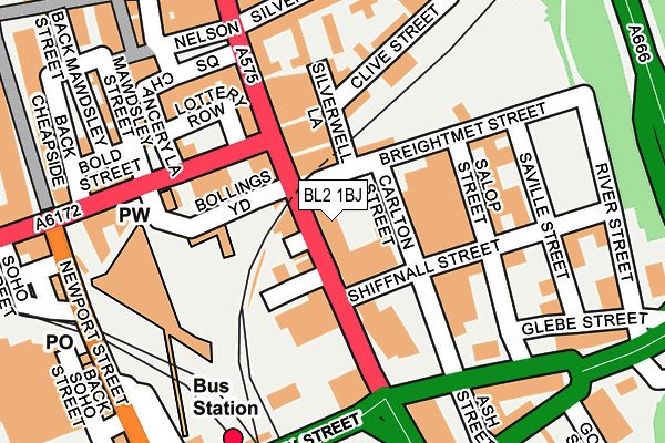 BL2 1BJ map - OS OpenMap – Local (Ordnance Survey)