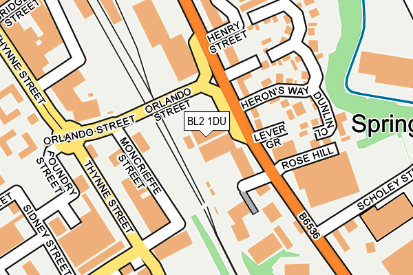 BL2 1DU map - OS OpenMap – Local (Ordnance Survey)