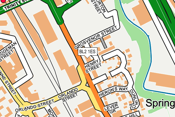 BL2 1ES map - OS OpenMap – Local (Ordnance Survey)