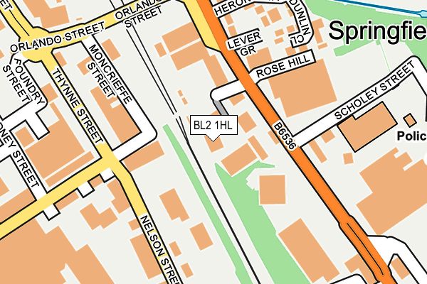 BL2 1HL map - OS OpenMap – Local (Ordnance Survey)