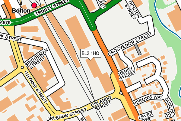BL2 1HQ map - OS OpenMap – Local (Ordnance Survey)