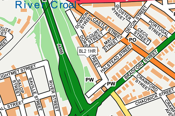 BL2 1HR map - OS OpenMap – Local (Ordnance Survey)