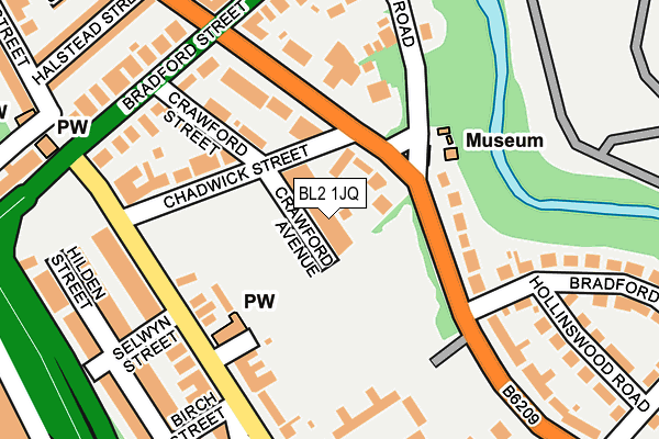 BL2 1JQ map - OS OpenMap – Local (Ordnance Survey)