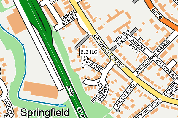 BL2 1LG map - OS OpenMap – Local (Ordnance Survey)