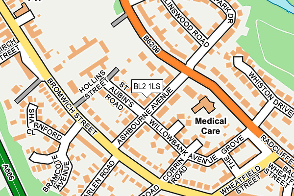BL2 1LS map - OS OpenMap – Local (Ordnance Survey)