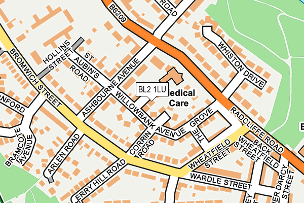 BL2 1LU map - OS OpenMap – Local (Ordnance Survey)