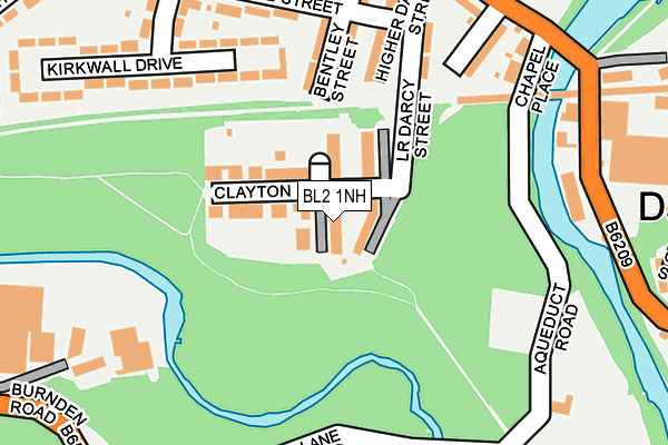 BL2 1NH map - OS OpenMap – Local (Ordnance Survey)