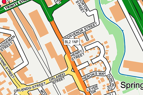 BL2 1NP map - OS OpenMap – Local (Ordnance Survey)