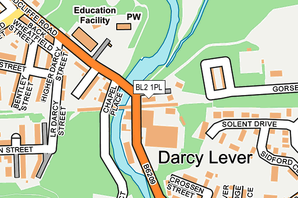 BL2 1PL map - OS OpenMap – Local (Ordnance Survey)