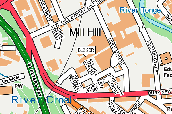 BL2 2BR map - OS OpenMap – Local (Ordnance Survey)