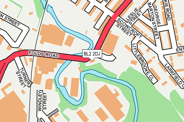 BL2 2DJ map - OS OpenMap – Local (Ordnance Survey)