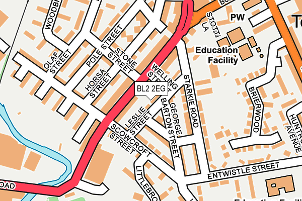 BL2 2EG map - OS OpenMap – Local (Ordnance Survey)