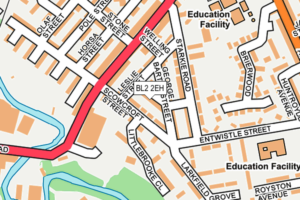 BL2 2EH map - OS OpenMap – Local (Ordnance Survey)