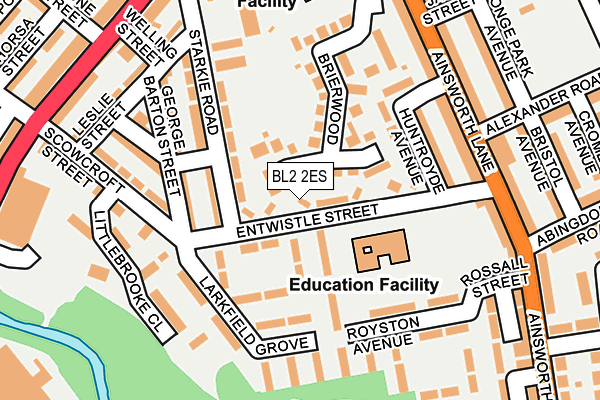 BL2 2ES map - OS OpenMap – Local (Ordnance Survey)