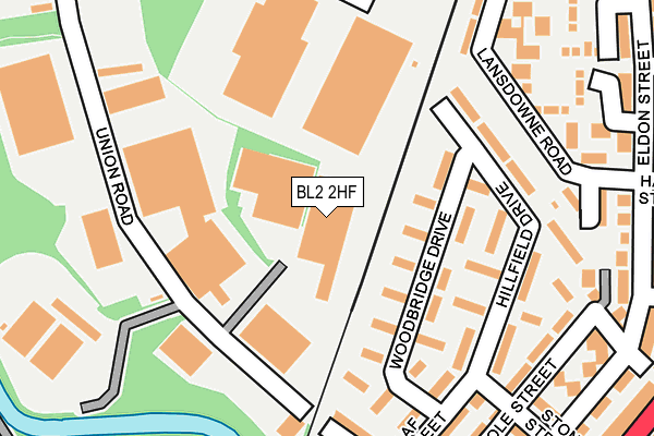 BL2 2HF map - OS OpenMap – Local (Ordnance Survey)