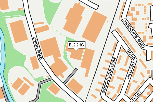 BL2 2HG map - OS OpenMap – Local (Ordnance Survey)