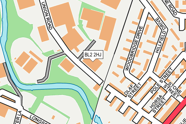 BL2 2HJ map - OS OpenMap – Local (Ordnance Survey)