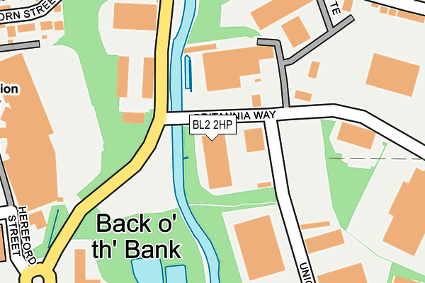 BL2 2HP map - OS OpenMap – Local (Ordnance Survey)