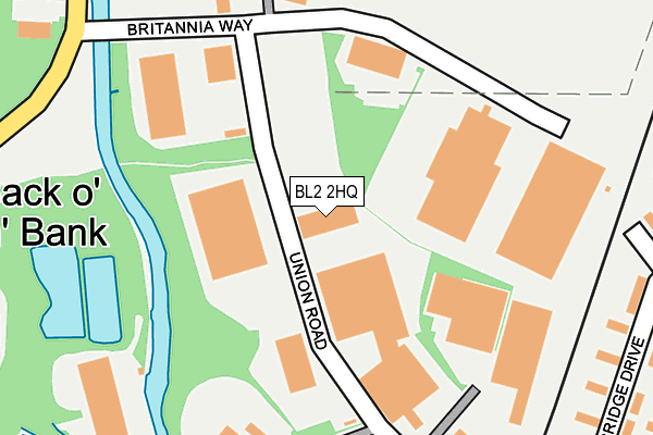 BL2 2HQ map - OS OpenMap – Local (Ordnance Survey)