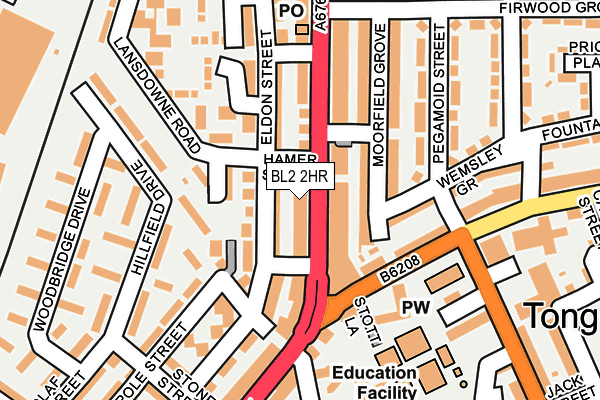 Map of BIDDLE TECHNICAL SERVICES LTD at local scale