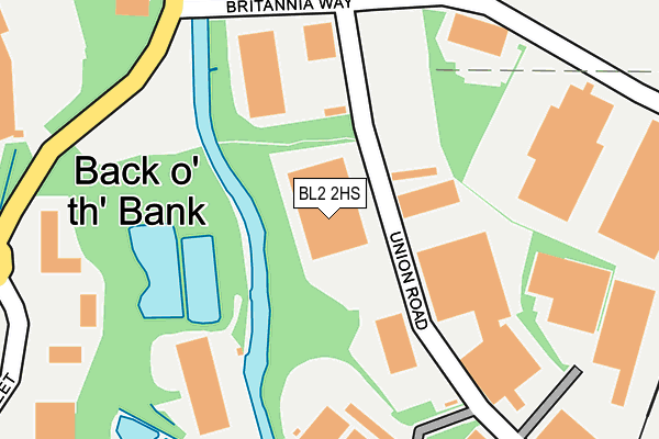 BL2 2HS map - OS OpenMap – Local (Ordnance Survey)