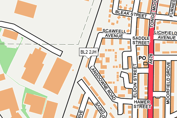 BL2 2JH map - OS OpenMap – Local (Ordnance Survey)