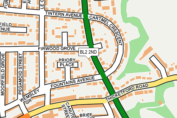 BL2 2ND map - OS OpenMap – Local (Ordnance Survey)