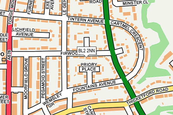 BL2 2NN map - OS OpenMap – Local (Ordnance Survey)