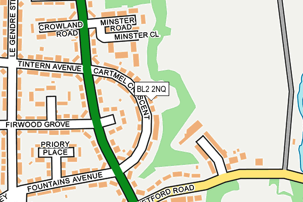 BL2 2NQ map - OS OpenMap – Local (Ordnance Survey)